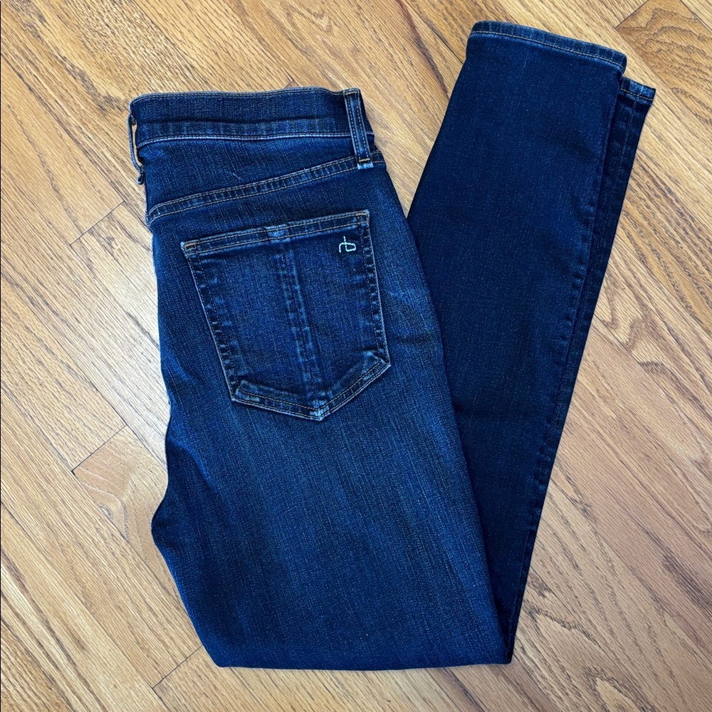 Rag & Bone Riverdale High Rise Ankle Skinny Dark Wash Blue Jeans Women’s Size 28 - Picture 9 of 15